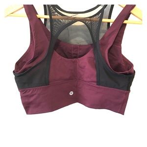 Lululemon maroon sports bra size 10
